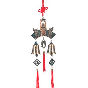 Chinese Golden Buddha Prosperity Bell - Brass