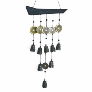 Tibetan Bell Wind Chime - Wood and Brass