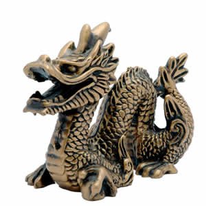 Gold Chinese Dragon - 6 inch