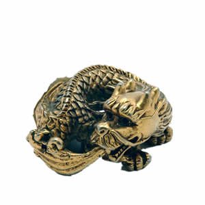 Chinese Money Dragon - Brass