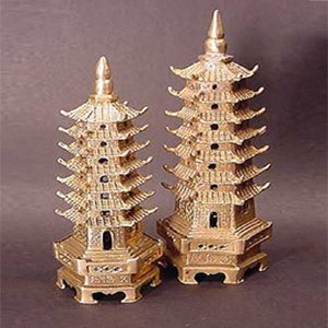 Pagoda - Brass 6"