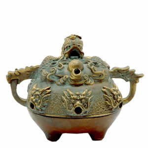 Incense Burner - Dragon - Brass