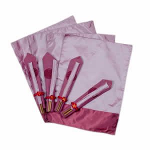Silk Table Linen Set OF 4 - Purple - Mauve