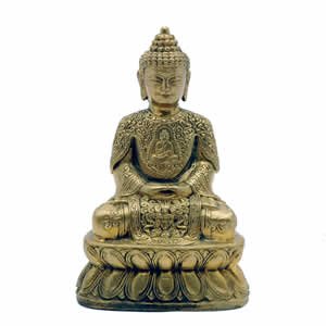 Buddha - Brass Ornate - 5 inch