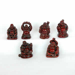 Buddha Set - Gold Resin - 2 inch