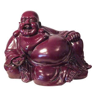 Sitting Buddha - Red Resin - 17 inch