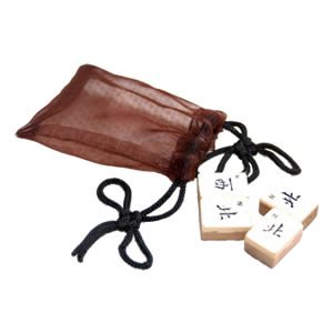 Mah Jong Magnets - Set of 4 in a Brown Organza Bag