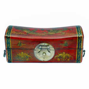 Leather Pillow Box - Dragon & Phoenix