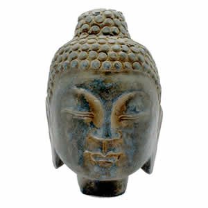 Stone Buddha Head - 6 inch