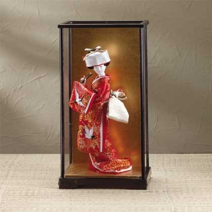 Japanese Bride Doll in Lacquer Case