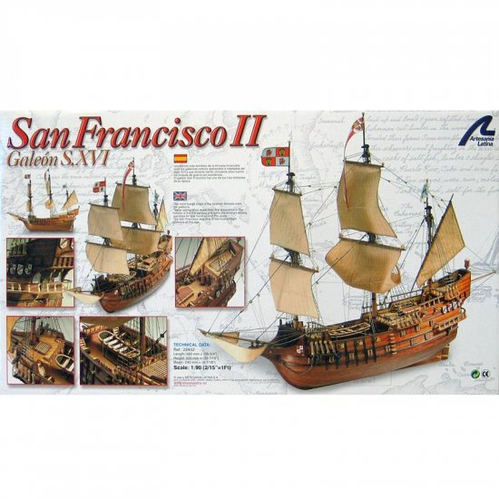 Artesania Latina San Francisco II Wooden Model Ship Kit 1:90 Scale