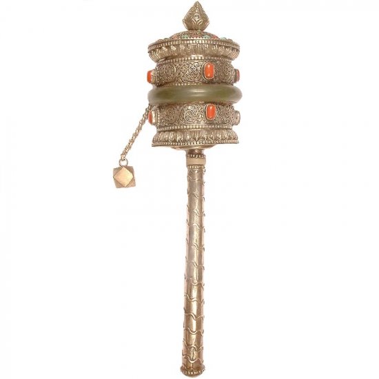 Prayer Wheel with Filigree - Sterling Silver