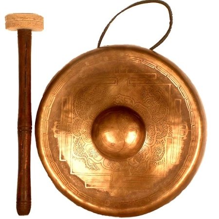 Gong with Dragon and Eight Auspicious Symbols