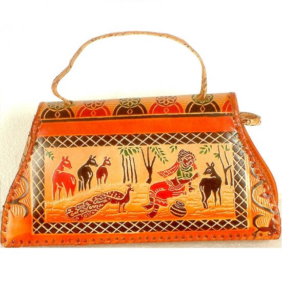 Shantiniketan Structured Flap Bag with Shoulder Strap