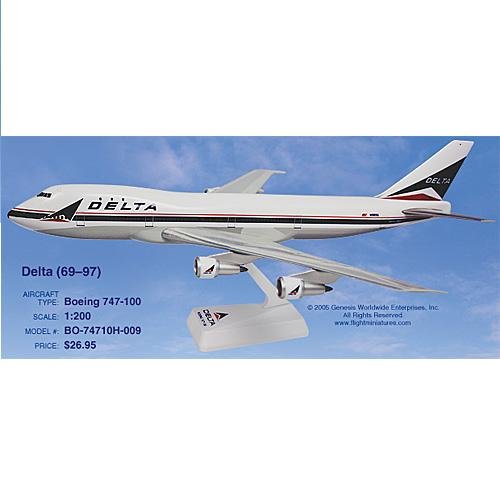 Flight Miniatures Delta 747-100 (Old Colors) (1:200)
