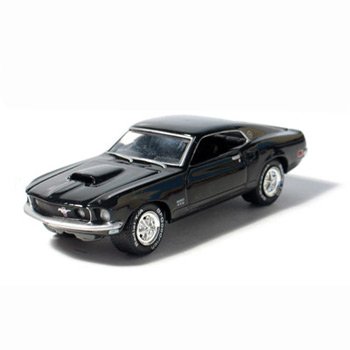 1969 Mustang Boss 429 Raven Black 1/64 Car Muscle Car Garage Series By GreenLight -104