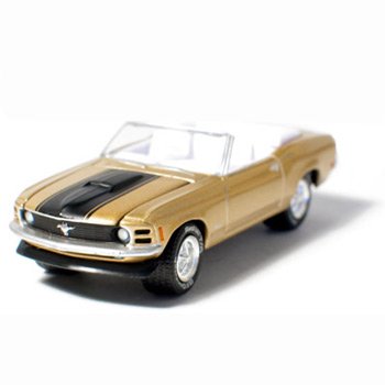 1970 Mustang Convertible Med. Gold Metallic 1/64 Car Muscle Car Garage Series By GreenLight