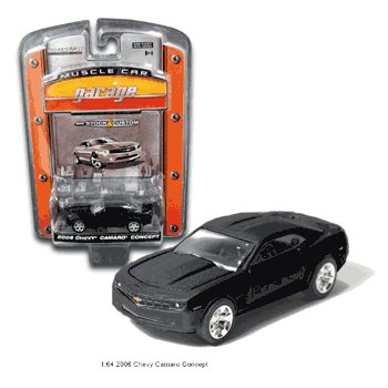 2006 Chevy Camaro Black Concept 1/64 Car Muscle Car Garage Series By GreenLight