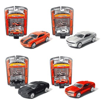 2006 Chevy Camaro Concept 1/64 Car Mix of 12 3 Each Silver, Black, Red, Hugger Orange GreenLight