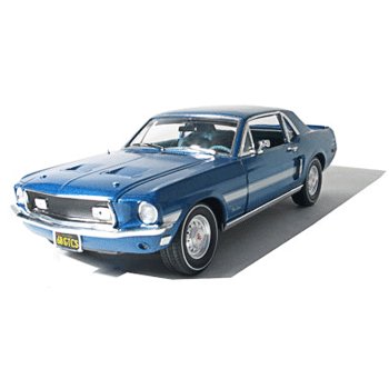 1968 Mustang California Special Acapulco Blue 1/18 Car Muscle Car Garage Series By GreenLight