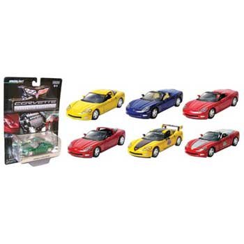 2005 C6 Corvette 1/64 Assortment Case of 12 By GreenLight