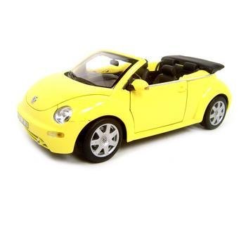 Welly Volkswagen New Beetle VW Convertible Yellow 1:18 Diecast Model