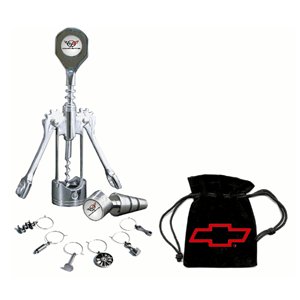 Corvette Wine Set with Charms by MotorHead