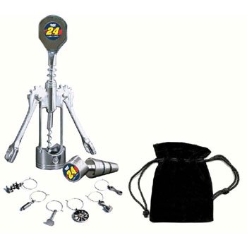#24 Jeff Gordon Wine Set with Charms by MotorHead