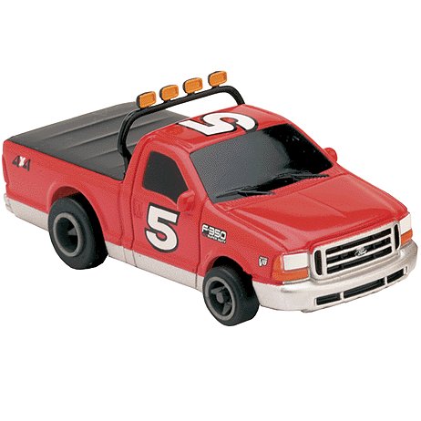 Ford F-350 Truck-Red Electric Racing Slot Car Life-Like Products -433-9794