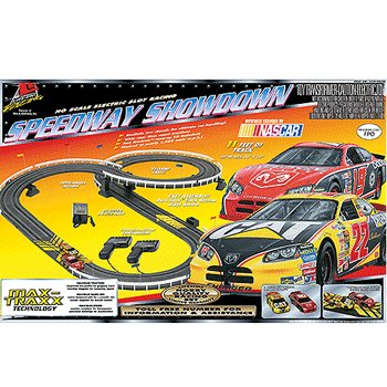 NASCAR Speedway Showdown Electric Slot Car Racing Set Life Like Products -433-9006