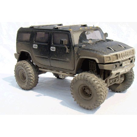 Black H2 Hummer 1/24 Diecast SUV -Extreme Boggin' Version