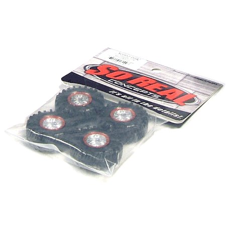 Universal TSL Boggers "True Red" 1/24 Tire Set