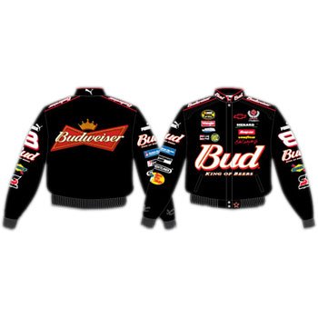 #8 Dale Earnhardt Jr. Black Bud Twill Uniform Racing Jacket