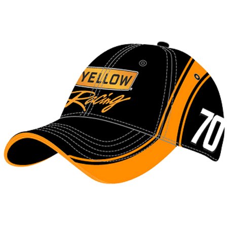 #70 Johnny Sauter "Yellow Racing" Team Race Hat Checkered Flag Sports