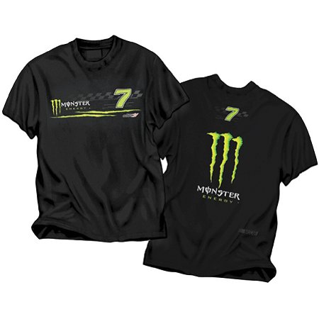 #7 Robby Gordon Front/Back Black Monster Tee