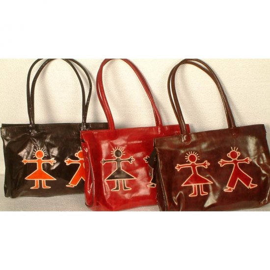 Lot of Three Double Handle Shantinekatan Bags