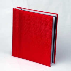 Silk Covered Photo Album - Red