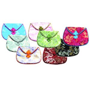 Silk Dragon Pouch - Sage Green