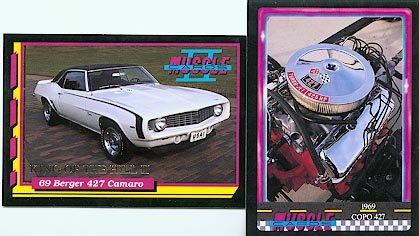 1969 69 BERGER 427 CHEVY CHEVROLET CAMARO KING OF THE HILL COLLECTOR RARE COLLECTIBLE CARD COPO