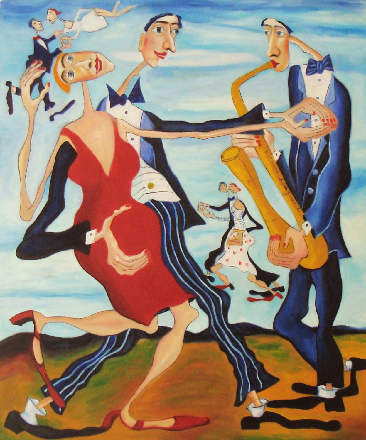 ORIGINAL MODERN Surrealism OIL PAINTING own REAL ART!