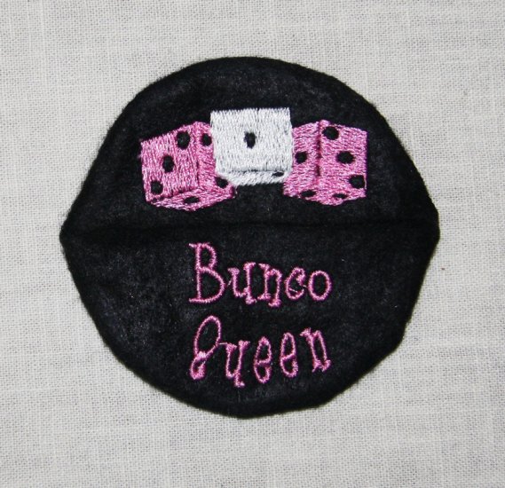 Bunco Queen Wine Glass Footie