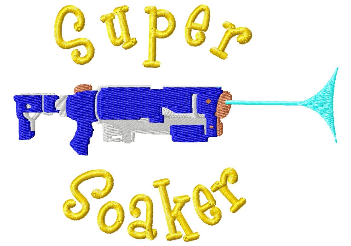 Super Soaker Embroidery Design