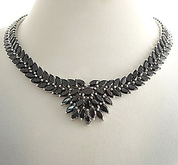 #204. 925 Silver with Genuine Garnet Necklace