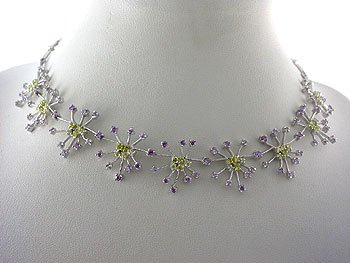 #206. 925 Silver Gold & Pink Necklace