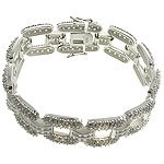 White CZ with 925 Sterling Silver Bracelet