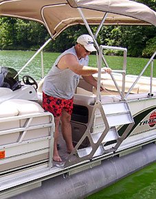Pontoon Boat Retractable Ladder ProStep Pro-Step Tooner II