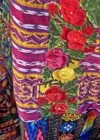 Mixed Huipile Guatemalan Patchwork Quilt- twin