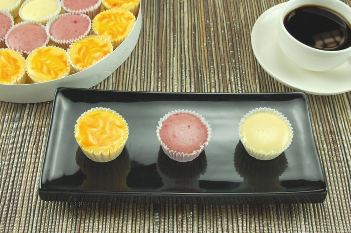 Bite Size Cheesecake Truffles -Mango, Raspberry Swirl, New York