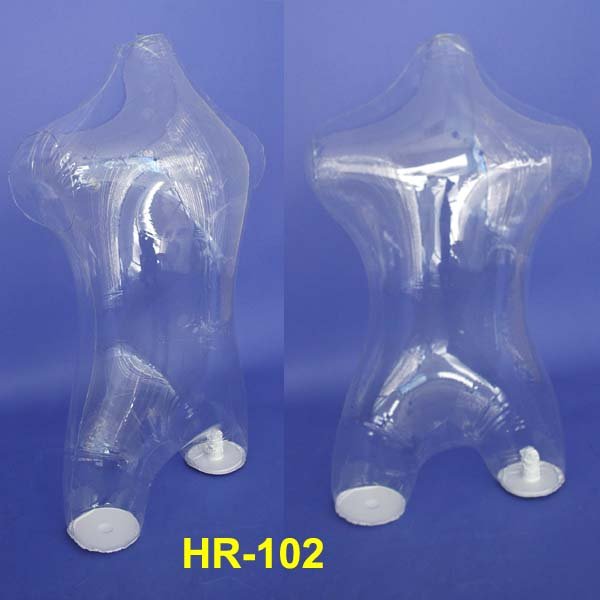 Clear Large Size Inflatable 3/4 Torso Mannequin HR102