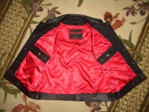 THE SONS OF ANARCHY SAMCRO OUTLAW LEATHER BIKER PATCH VEST CUT BLACK LINING SOA VESTS FOR SALE